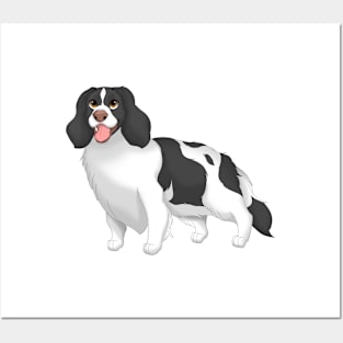 Black & White English Springer Spaniel Dog Posters and Art